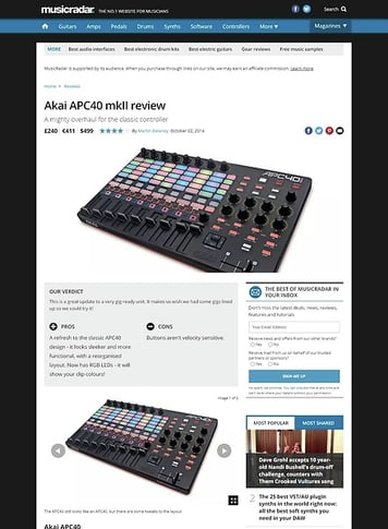 MusicRadar.com Akai APC40 mkII MusicRadar.com Akai APC40 mkII