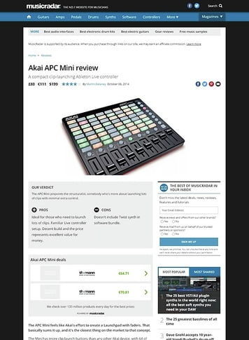 MusicRadar.com Akai APC Mini MusicRadar.com Akai APC Mini