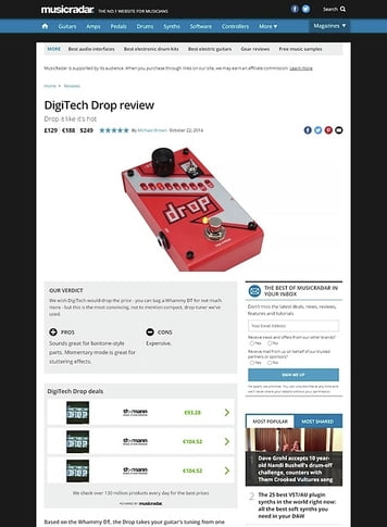 MusicRadar.com Digitech Drop MusicRadar.com Digitech Drop