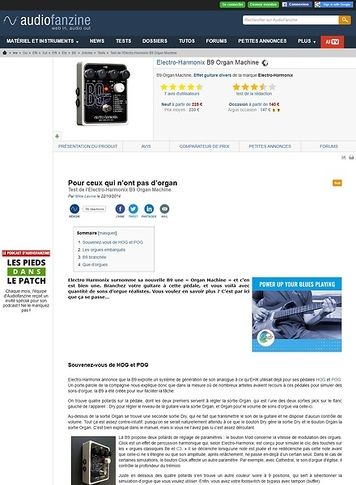 Audiofanzine.com Electro-Harmonix B9 Audiofanzine.com Electro-Harmonix B9