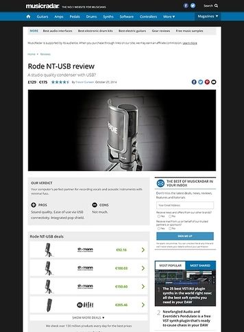 MusicRadar.com Rode NT-USB MusicRadar.com Rode NT-USB
