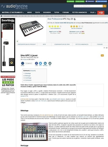 Audiofanzine.com Akai APC Key 25 Audiofanzine.com Akai APC Key 25