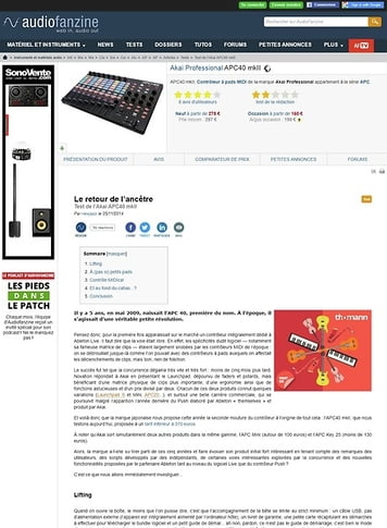 Audiofanzine.com Akai APC40 mkII Audiofanzine.com Akai APC40 mkII