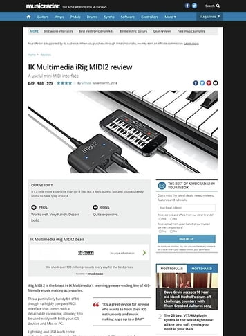 MusicRadar.com IK Multimedia iRig MIDI2 MusicRadar.com IK Multimedia iRig MIDI2