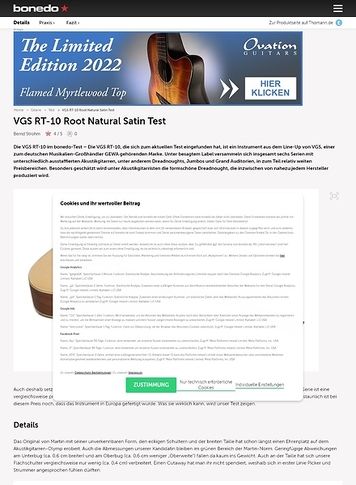 Bonedo.de VGS RT-10 Root Natural Satin Bonedo.de VGS RT-10 Root Natural Satin