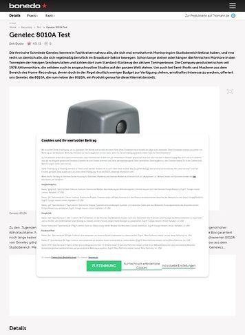 Bonedo.de Genelec 8010A Bonedo.de Genelec 8010A