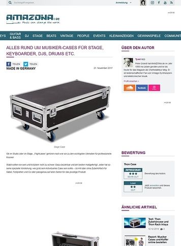 Amazona.de Special: Wie entsteht ein Thon Musiker-Case? Amazona.de Special: Wie entsteht ein Thon Musiker-Case?