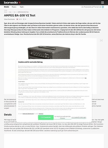 Bonedo.de Ampeg BA-108 V2 Bonedo.de Ampeg BA-108 V2