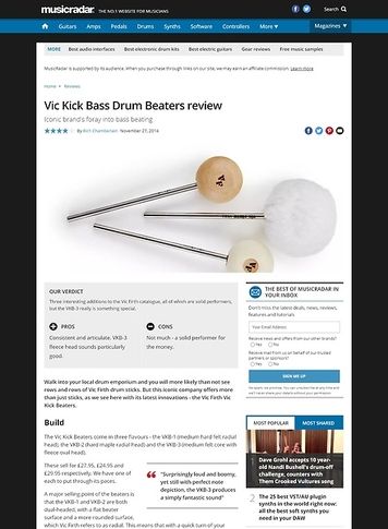 MusicRadar.com Vic Kick Bass Drum Beaters MusicRadar.com Vic Kick Bass Drum Beaters