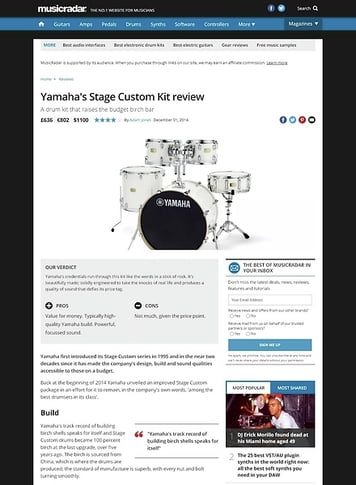 MusicRadar.com Yamaha's Stage Custom Kit MusicRadar.com Yamaha's Stage Custom Kit