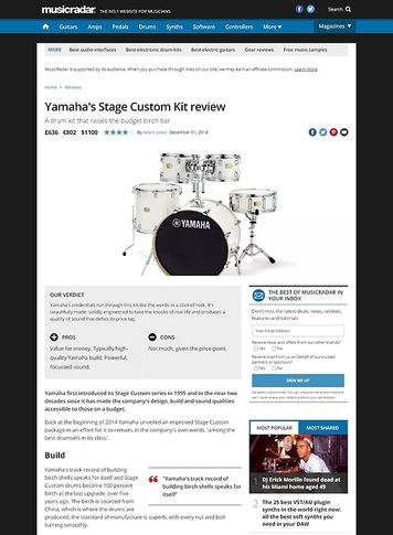 MusicRadar.com Yamaha's Stage Custom Kit MusicRadar.com Yamaha's Stage Custom Kit