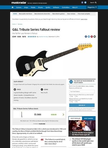 MusicRadar.com G&L Fallout MusicRadar.com G&L Fallout