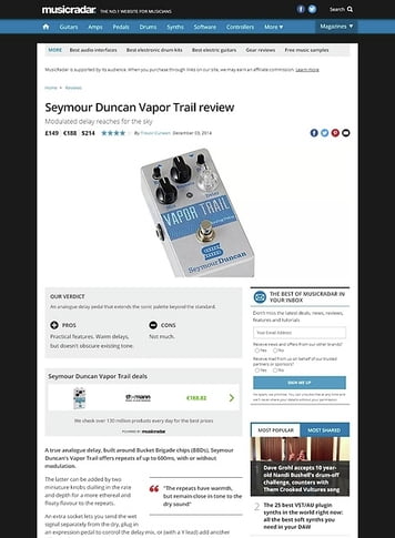 MusicRadar.com Seymour Duncan Vapor Trail MusicRadar.com Seymour Duncan Vapor Trail