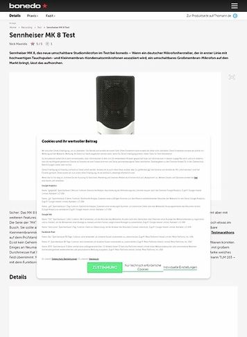 Bonedo.de Sennheiser MK 8 Bonedo.de Sennheiser MK 8