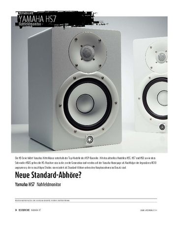 Sound & Recording Yamaha HS7 - Nahfeldmonitor Sound & Recording Yamaha HS7 - Nahfeldmonitor