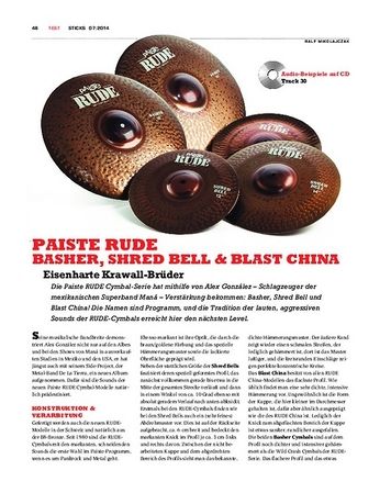 Sticks Paiste Rude Cymbals Sticks Paiste Rude Cymbals