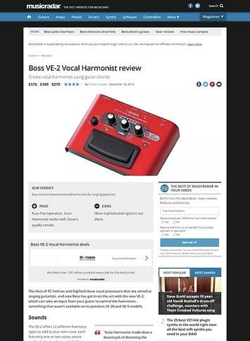 MusicRadar.com Boss VE-2 MusicRadar.com Boss VE-2