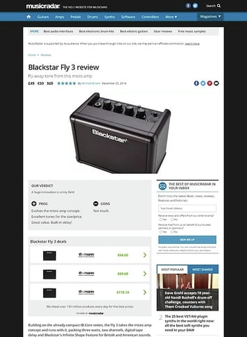 MusicRadar.com Blackstar Fly 3 MusicRadar.com Blackstar Fly 3