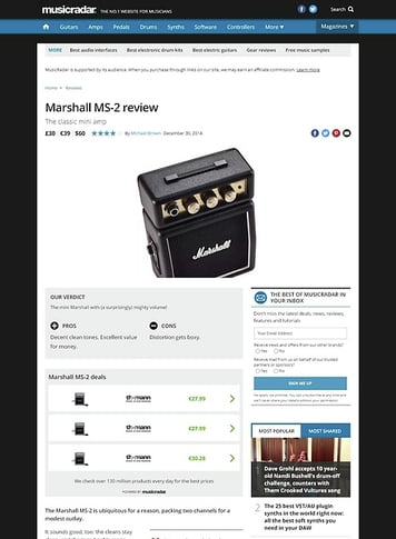 MusicRadar.com Marshall MS-2 MusicRadar.com Marshall MS-2