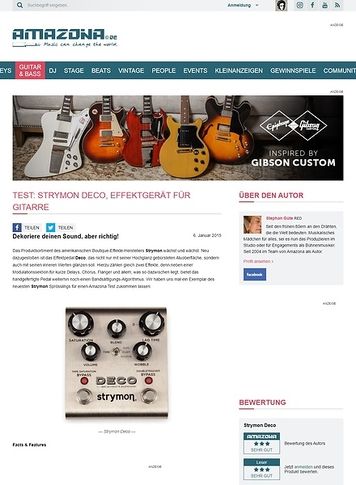 Amazona.de Test: Strymon Deco, Effektgerät für Gitarre Amazona.de Test: Strymon Deco, Effektgerät für Gitarre