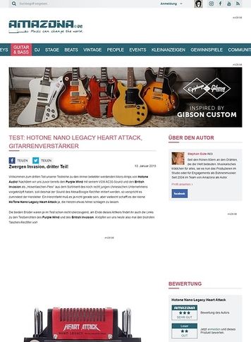 Amazona.de Test: HoTone Nano Legacy Heart Attack, Gitarrenverstärker Amazona.de Test: HoTone Nano Legacy Heart Attack, Gitarrenverstärker