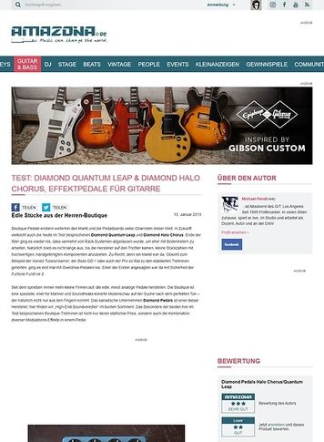 Amazona.de Test: Diamond Quantum Leap & Diamond Halo Chorus, Effektpedale für Gitarre Amazona.de Test: Diamond Quantum Leap & Diamond Halo Chorus, Effektpedale für Gitarre