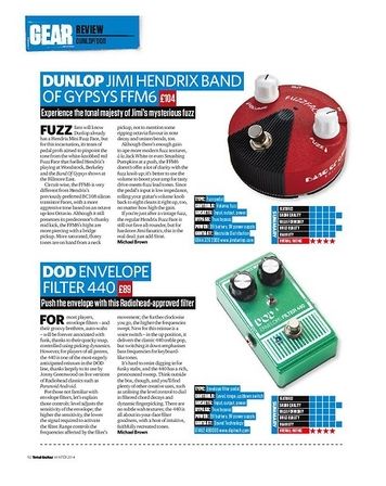 Total Guitar Dunlop Band Of Gypsys FFM6 Total Guitar Dunlop Band Of Gypsys FFM6