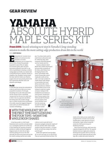 Rhythm Yamaha Absolute Hybrid Maple Series Kit Rhythm Yamaha Absolute Hybrid Maple Series Kit