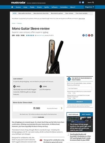MusicRadar.com Mono Guitar Sleeve MusicRadar.com Mono Guitar Sleeve