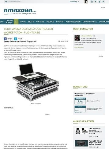 Amazona.de Test: Magma DDJ-SZ DJ-Controller Workstation, Flightcase Amazona.de Test: Magma DDJ-SZ DJ-Controller Workstation, Flightcase