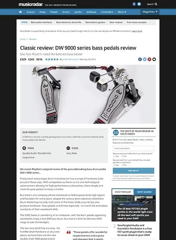 MusicRadar.com DW 9000 pedals MusicRadar.com DW 9000 pedals