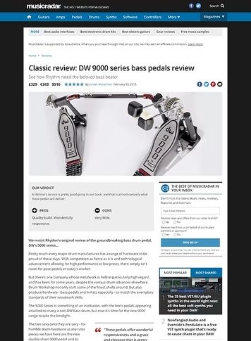 MusicRadar.com DW 9000 pedals MusicRadar.com DW 9000 pedals