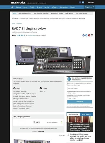 MusicRadar.com UAD 7.11 plugins MusicRadar.com UAD 7.11 plugins