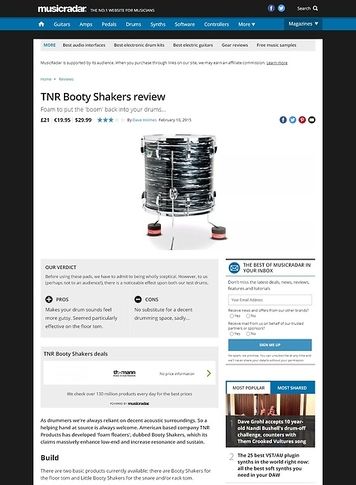 MusicRadar.com TNR Booty Shakers MusicRadar.com TNR Booty Shakers