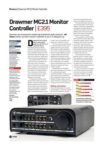 Future Music Drawmer MC2.1 Future Music Drawmer MC2.1