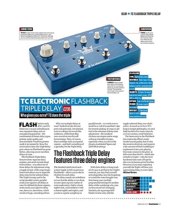 Total Guitar TC Electronic Flashback Triple Delay Total Guitar TC Electronic Flashback Triple Delay