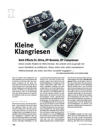 Gitarre & Bass Xotic Effects SL-Drive, EP-Booster, SP-Compressor, FX-Pedale Gitarre & Bass Xotic Effects SL-Drive, EP-Booster, SP-Compressor, FX-Pedale
