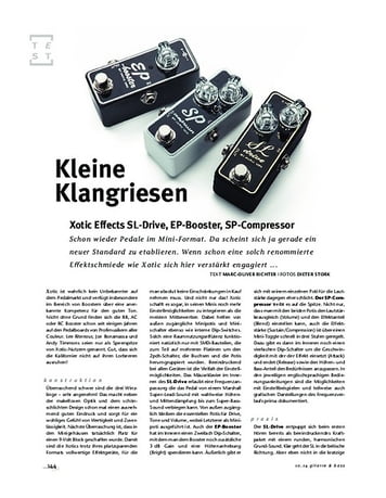 Gitarre & Bass Xotic Effects SL-Drive, EP-Booster, SP-Compressor, FX-Pedale Gitarre & Bass Xotic Effects SL-Drive, EP-Booster, SP-Compressor, FX-Pedale
