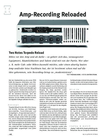Gitarre & Bass Two Notes Torpedo Reload, Recording-Tool Gitarre & Bass Two Notes Torpedo Reload, Recording-Tool