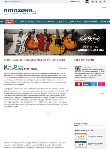 Amazona.de Test: Palmer Pedalbay 40 & 60, Pedalboard Amazona.de Test: Palmer Pedalbay 40 & 60, Pedalboard