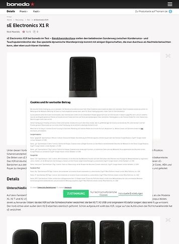 Bonedo.de sE Electronics X1 R Bonedo.de sE Electronics X1 R