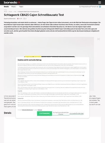 Bonedo.de Schlagwerk CBA2S Bonedo.de Schlagwerk CBA2S