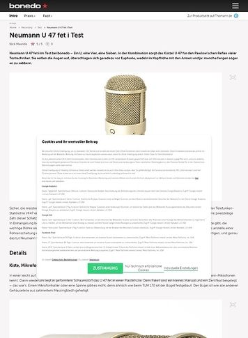 Bonedo.de Neumann U 47 fet i Test Bonedo.de Neumann U 47 fet i Test