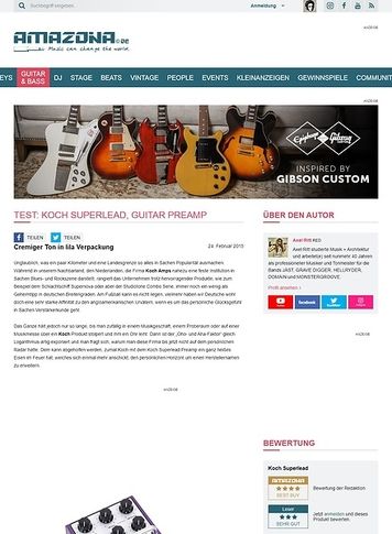 Amazona.de Test: Koch Superlead, Guitar Preamp Amazona.de Test: Koch Superlead, Guitar Preamp
