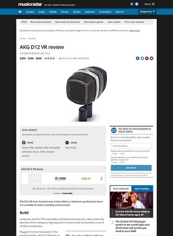 MusicRadar.com AKG D12 VR MusicRadar.com AKG D12 VR
