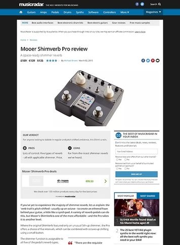 MusicRadar.com Mooer Shimverb Pro MusicRadar.com Mooer Shimverb Pro