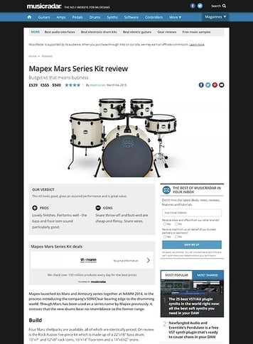 MusicRadar.com Mapex Mars Series Kit MusicRadar.com Mapex Mars Series Kit