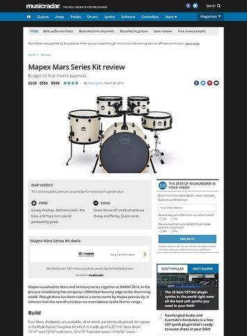 MusicRadar.com Mapex Mars Series Kit MusicRadar.com Mapex Mars Series Kit
