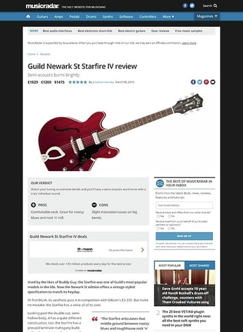 MusicRadar.com Guild Newark St Starfire IV MusicRadar.com Guild Newark St Starfire IV