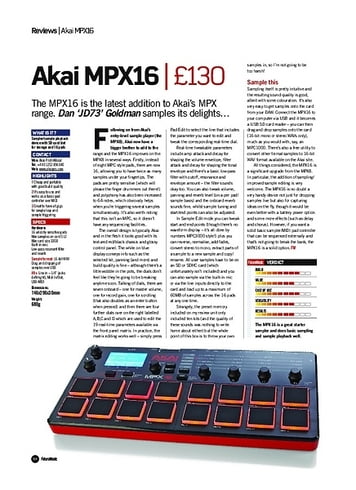 Future Music Akai MPX16 Future Music Akai MPX16